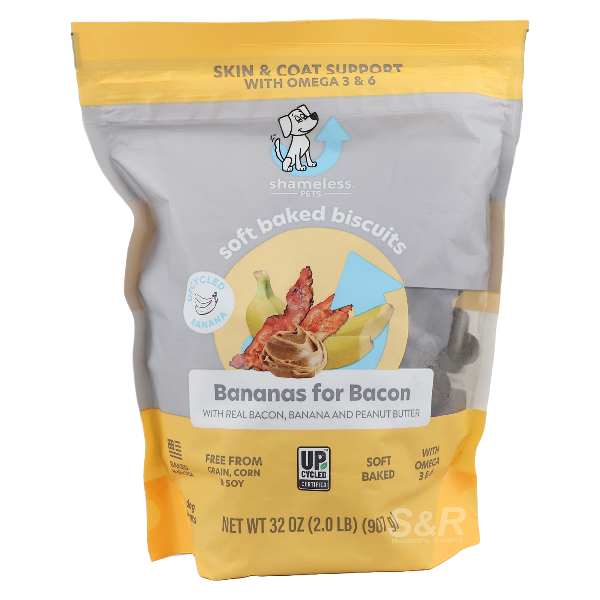 Shameless Pets Soft Baked Biscuits Bananas For Bacon 907g